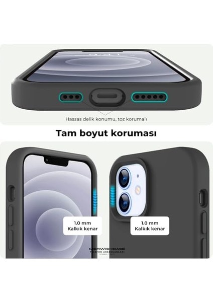 15 Plus Uyumlu Özel Ipeksi Dokunuş Hissi Veren Içi Yumuşak Kadife Lansman Silikon Kılıf Kapak (Siyah) modelleri