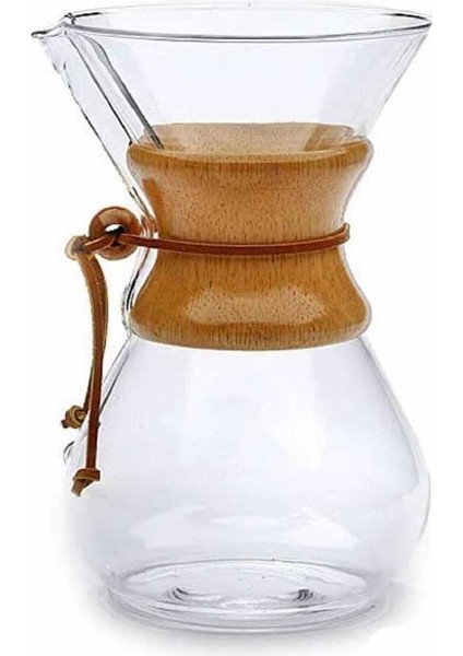 Cam Dripper Ekipmanı - Kahve Demleme Aleti - Cam Kahve Demleme - 800 ml - 6 Cup