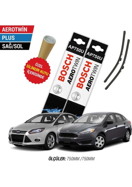 Ford Focus 2018 Model Silecek Takımı Ön Bosch Aerotwin Plus