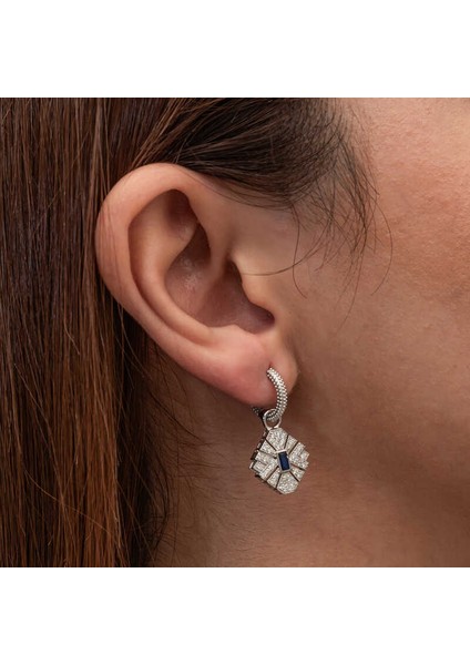 Gümüş Zirkon Taşlı Kadın Küpe modelleri