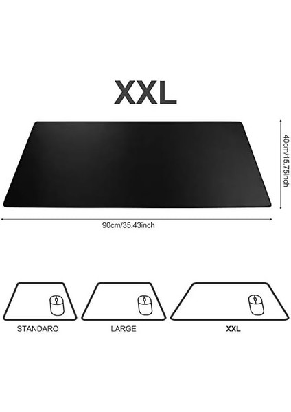 Bvifiox Büyük Oyun Mouse Pad 89,9 cm x 39,9 cm x 0,3 Cm, Premium Dokulu Kumaşlı Genişletilmiş Büyük Mouse Pad, Kaymaz Kauçuk Taban (SIYAH-9040) modelleri