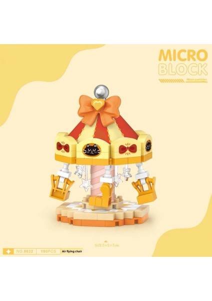 Hareket Eden Lunapark Serisi Mikro Bloklar - Uçan Salıncak 190 Parça 10+ Yaş - Lunapark Maketi fiyatları
