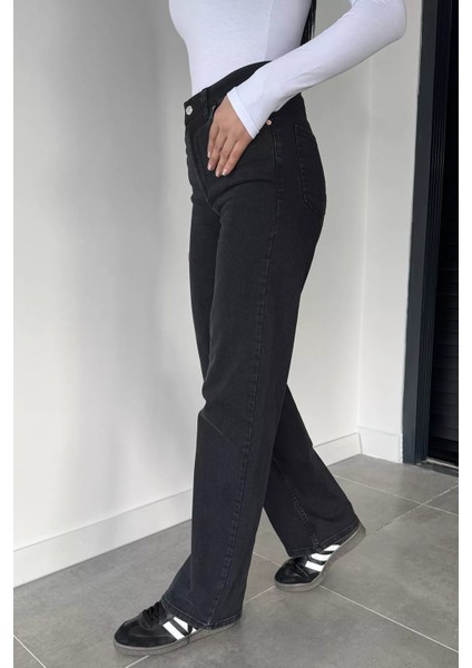 Kadın Yüksek Bel Likralı Palazzo Jean Kot Pantolon P-00018895 fiyatları