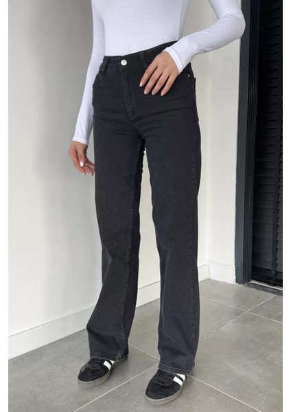 Kadın Yüksek Bel Likralı Palazzo Jean Kot Pantolon P-00018895 modelleri