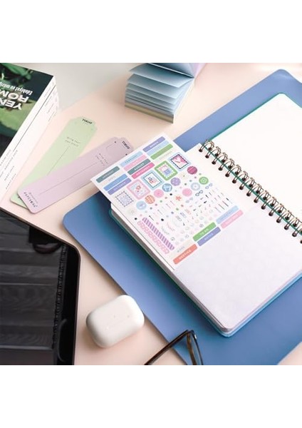 A5 Spiralli Süresiz Renkli Planlayıcı Ajanda Motivasyon Sayfalı Kelebek modelleri
