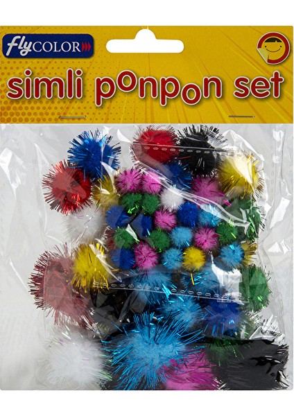 3 Adet Fly Simli Pon Pon 50 Li Karışık