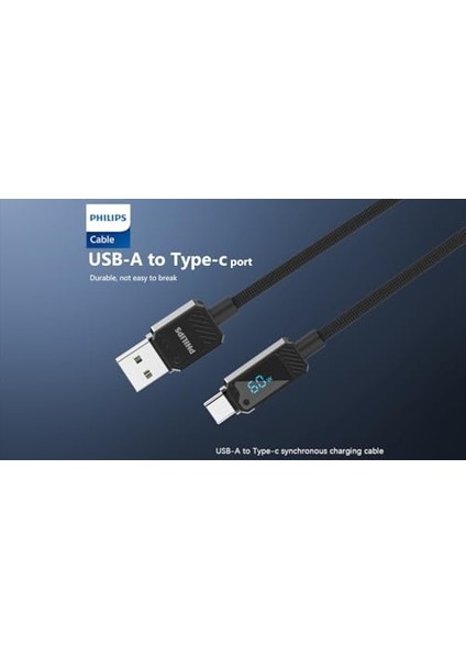 DLC5011C Type-C - Type-C Şarj Kablosu, 100W, Hızlı Şarj, 5A Yüksek Akım, 1 Metre, Dayanıklı Örgü Kablo, Dijital Göstergeli (Siyah) modelleri