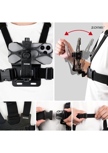 Aksiyon Kamera ve Telefon Tutucu Göğüs Askısı Gezi Seyahat ve Sürüşlerde Kullanmak Için Boyundan Kayıt Aparatı Cep Telefonu Göğüs Tutucu (Tüm Modeller Ile Uyumlu) Rmx-81 modelleri
