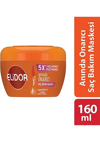 Elidor Superblend Saç Bakım Maskesi Anında Onarıcı C Vitamini Keratin Seramid 160 ml