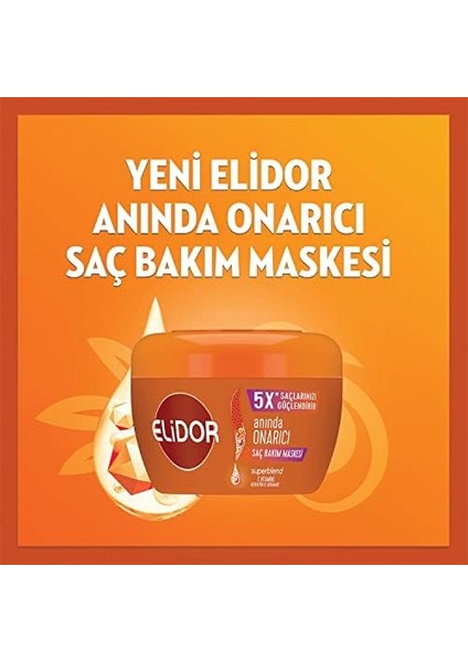 Elidor Superblend Saç Bakım Maskesi Anında Onarıcı C Vitamini Keratin Seramid 160 ml modelleri