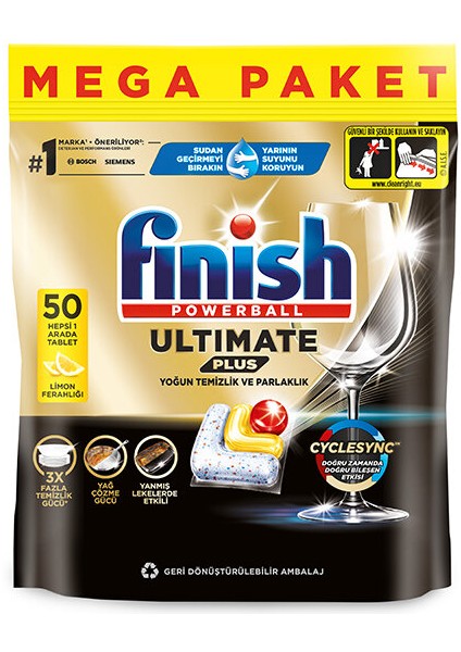 4 Adet Finish Tablet Ultimate Plus 50'li Limon fiyatları