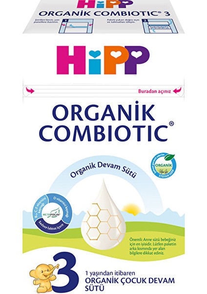4 Adet Hipp Organik Combiotic Devam Sütü 3 600 G