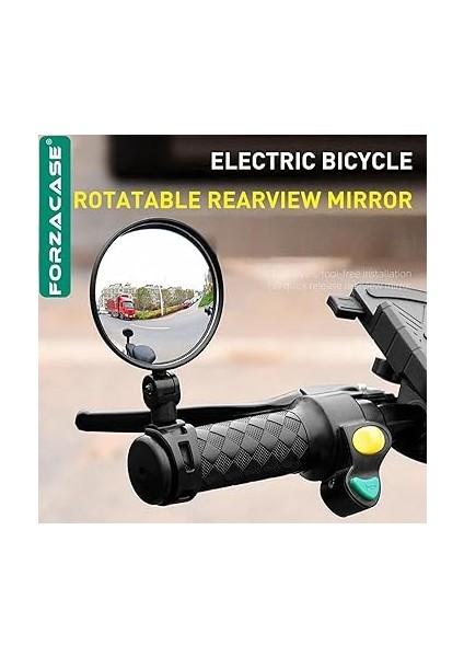 2 Adet Geniş Açılı Elektrikli Bisiklet Scooter Dikiz Aynası 8 cm Çap - FC619 modelleri