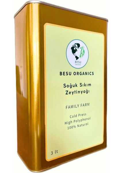 Soğuk Sıkım Zeytinyağı 3lt