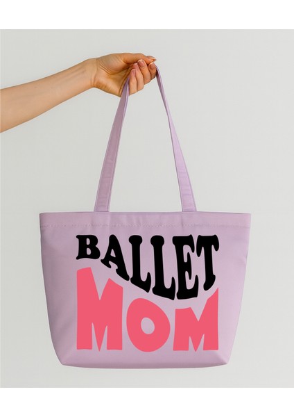 Ballet Mom Tasarım Mat Saten Çanta