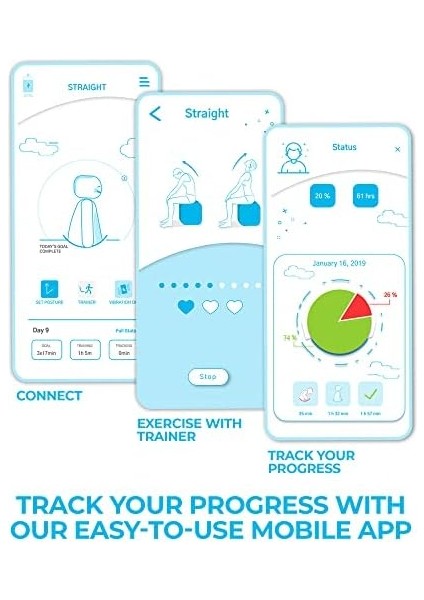 Kodgem Straight Dik Duruş Korsesi - Dik Durmak Için Teknolojik Çözüm - Kamburluk Önleyici Sırt Korsesi - Kişisel Duruş Antrenörü Duruşunuzu Iyileştirin fiyatları