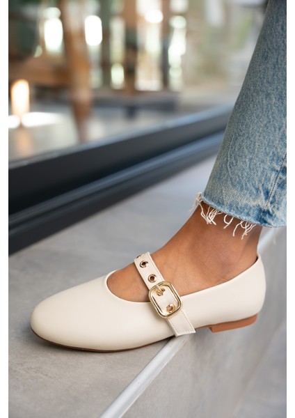 Victor Ekru Deri Gold Tokalı Babet fiyatları