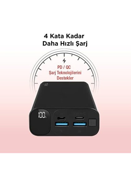 Mojue PB06 20.000MAH Pd 20W LCD Ekranlı Taşınabilir Şarj Aleti / Powerbank Siyah fiyatları