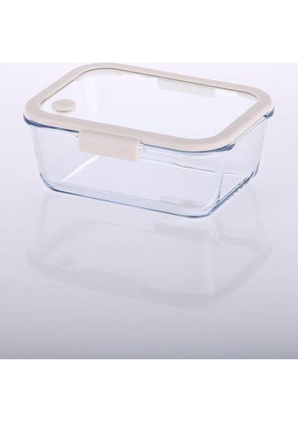 Fika Glace Vakumlu Cam Saklama Kabı 1200 ml Bej