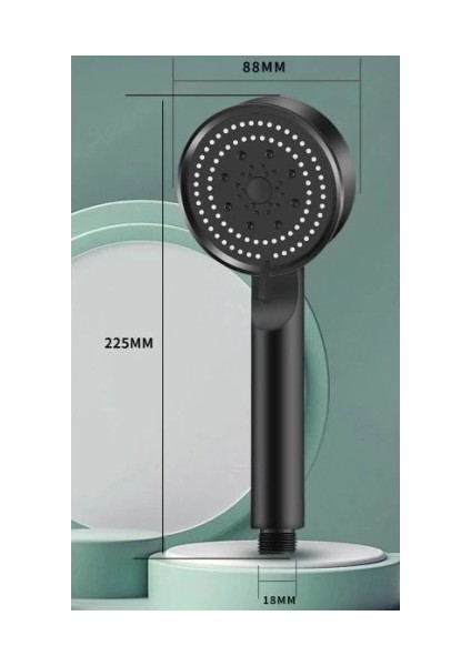 5 Kademeli Duş Başlığı Siyah fırsatları