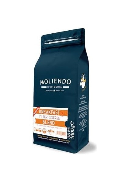 Moliendo Finest Coffee Breakfast Blend Filtre Kahve (Öğütülmüş Filtre Kahve) 1000 G modelleri