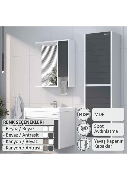 Vesta Banyo Dolabı 65 cm (Boy Dolabı Dahil Değildir.) fiyatları