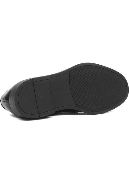 Erkek Siyah Bağcıklı Deri Ayakkabı indirimleri