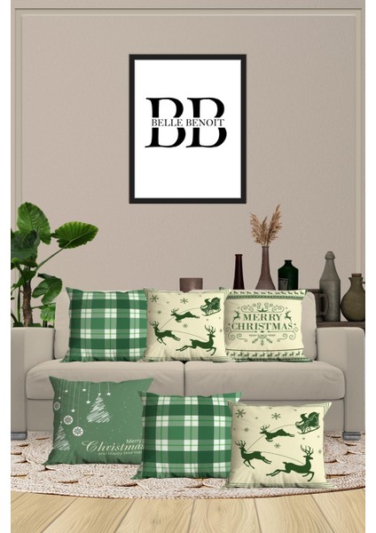 6’li Yılbaşı Desenli, Dekoratif Çift Tarafı Dijital Baskı, Yastık Kılıfı, Kırlent Kılıfı, Fermuarlı fiyatları