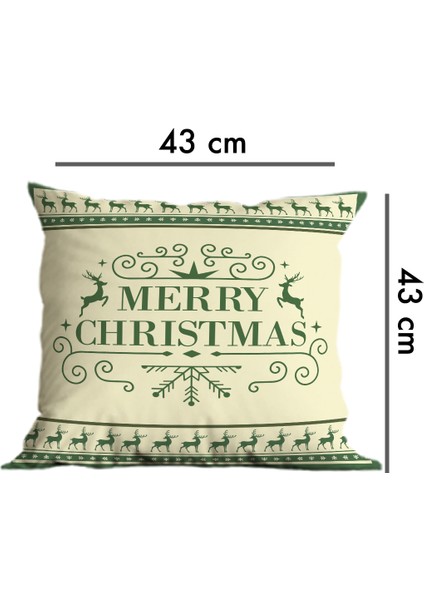 6’li Yılbaşı Desenli, Dekoratif Çift Tarafı Dijital Baskı, Yastık Kılıfı, Kırlent Kılıfı, Fermuarlı modelleri