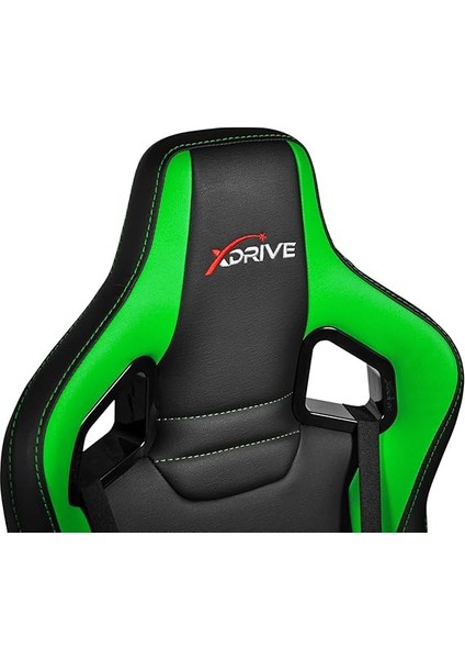 Akdeniz Profesyonel Oyuncu Koltuğu, Bel ve Boyun Desteği, Tekerlekli, Hareketli Kolçaklar, 74 x 57 x 24 Cm, Yeşil/siyah fırsatları