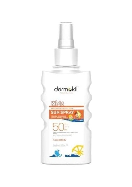 Dermokil 50+++Spf Yüksek Koruyucu Çocuk Güneş Spreyi 200 ml