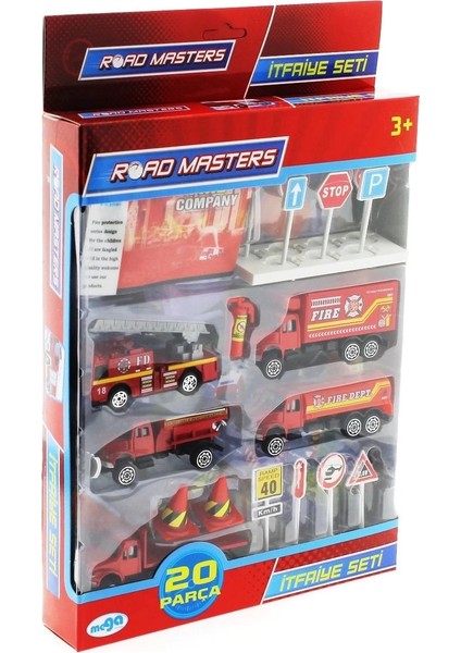 Die Cast Metal 20 Parça Itfaiye Seti - Tankerli fiyatları