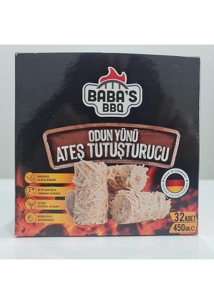 Bbq Barbekü-Mangal-Ateş Tutuşturucu Ağaç Yünü (32 Adet) fırsatları