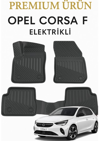 Opel Corsa F Elektrikli Uyumlu 3D Oto Paspas Premium