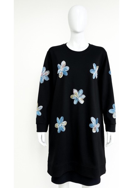 Çiçekli Uzun Tunik