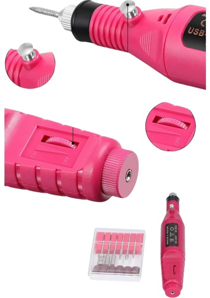 Elektrikli Profesyonel Manikür Pedikür Seti Değiştirilebilir Başlık Seçeneği modelleri