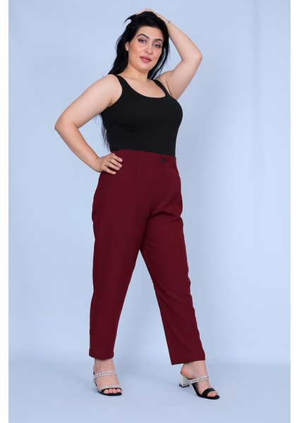 Beli Lastikli Dabıl Kumaş Pantolon