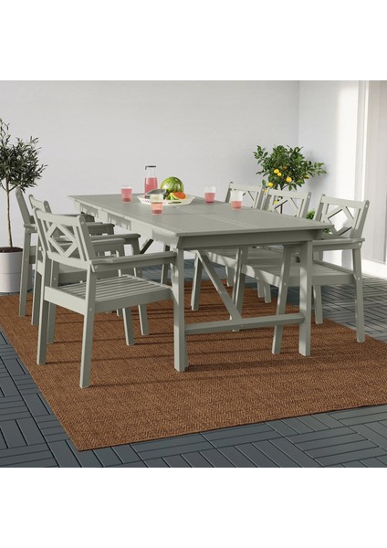 Lydersholm Büyük Halı Orta Kahverengi 200 x 300 cm Dikdörtgen Düz Dokuma Iç Dış Mekan modelleri