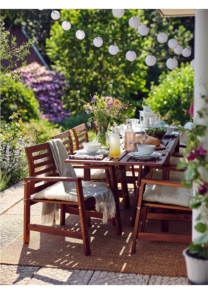 Lydersholm Büyük Halı Orta Kahverengi 200 x 300 cm Dikdörtgen Düz Dokuma Iç Dış Mekan fırsatları