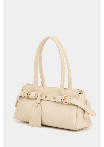 Vizon Kadın Çift Tokalı Kemer Detaylı El ve Omuz Çantası fırsatları