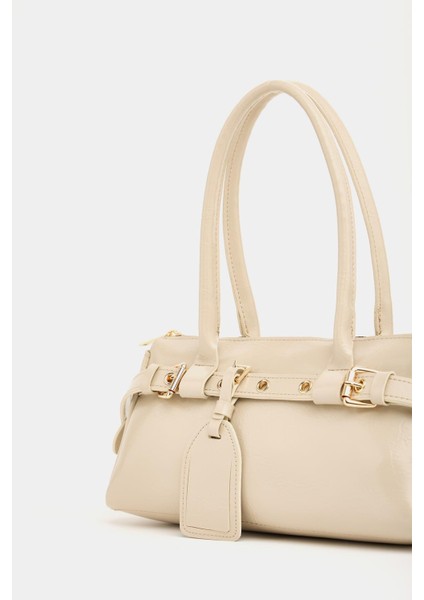 Vizon Kadın Çift Tokalı Kemer Detaylı El ve Omuz Çantası indirimleri