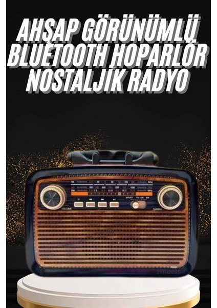 Nostaljik Görünümlü Ahşap Radyo Tf Sd USB Girişli LED Fener Işıklı fiyatları