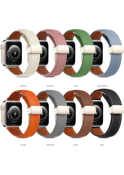 Apple Watch 38MM KR414 Daks Deri Kordon - Lacivert fiyatları