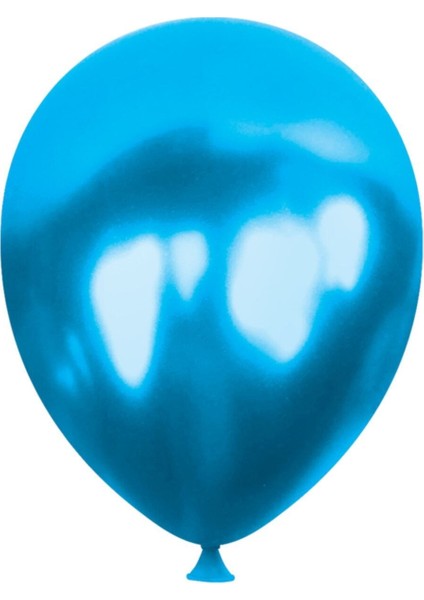 Metalik Balon Baskısız (100 'lü) Mavi