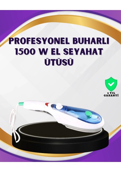 Buğz 1500W Buharlı Kırışıklık Giderici Ütü | Ev ve Seyahat Kullanımı Için Uygun