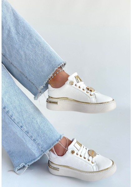 Jlar Beyaz Cilt Bağcıklı Spor Ayakkabı - Lisinya modelleri
