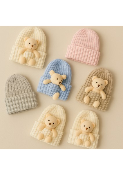 Ayıcıklı Bebek Beresi Ayıcıklı Şapka