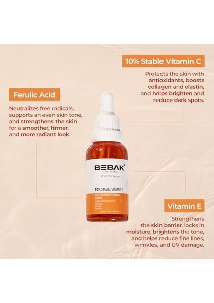 Bebak Pharma Serisi Aydınlatıcı C Vitamini Serum 30 ml modelleri