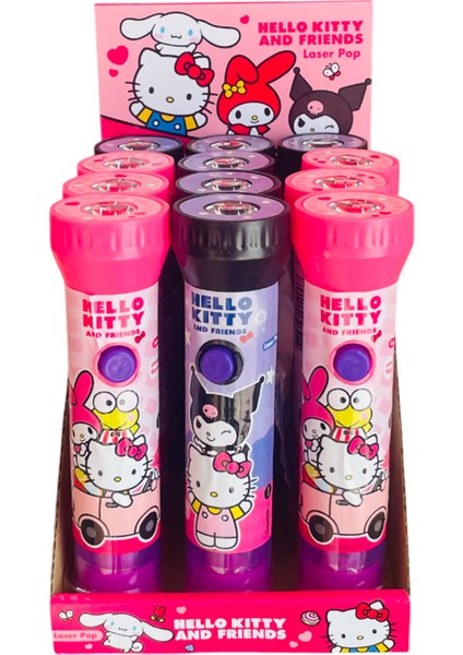 Hello Kitty Kuromi Lazer Pops Işıklı Şeker 12LI Paket
