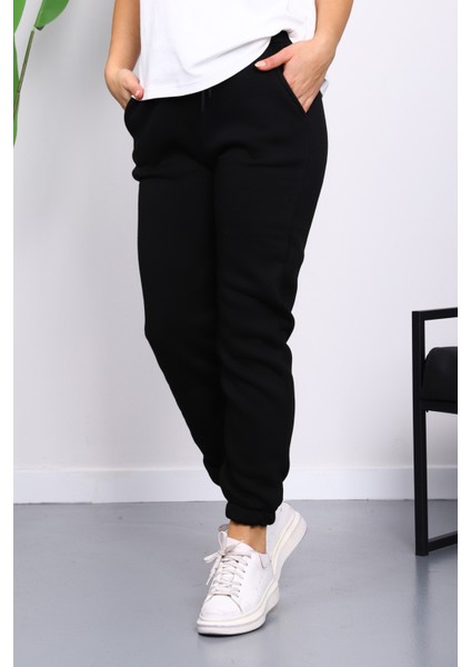 Siyah Üç İplik Şardonlu Eşofman Altı fiyatları